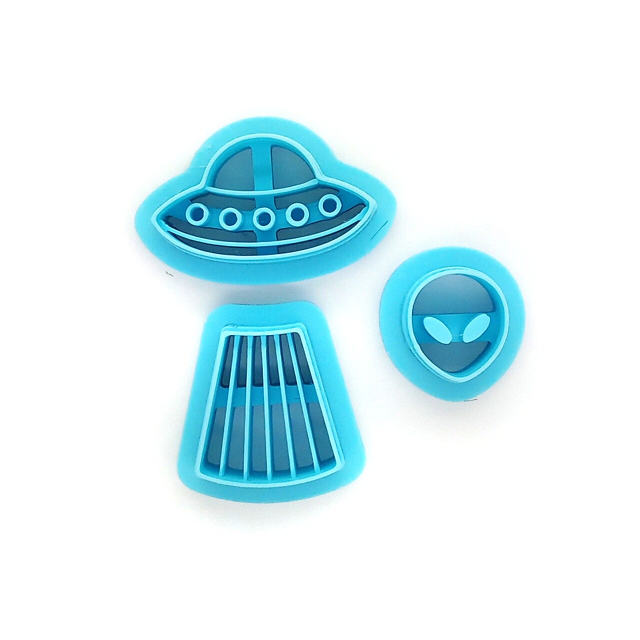 UFO with Alien Clay Cutters, Set of 3 pcs, Adorabilities